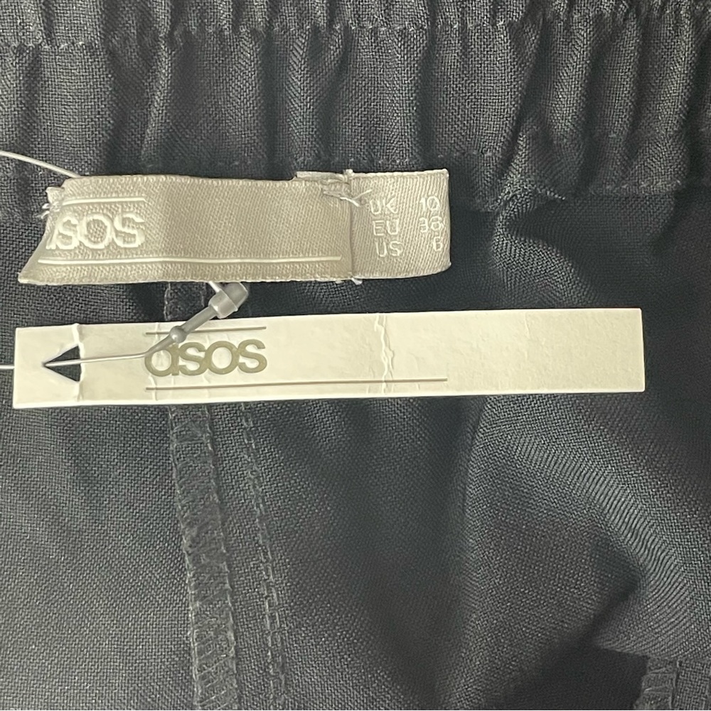 ASOS NWT WOMEN’S BLACK HIGH RISE TROUSER CASUAL PANTS 6 - Picture 6 of 10